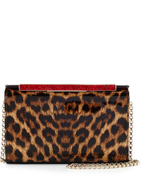 Christian Louboutin Vanite Small Leopard Print Clutch Bag
