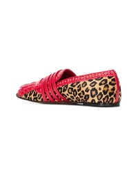 L'Autre Chose Leopard Print Loafers