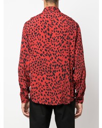 Just Cavalli Leopard Print Button Up Shirt