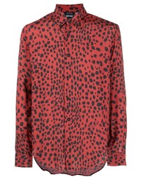 Just Cavalli Leopard Print Button Up Shirt