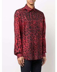 Dolce & Gabbana Leopard Print Long Sleeve Shirt