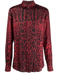 Dolce & Gabbana Leopard Print Long Sleeve Shirt