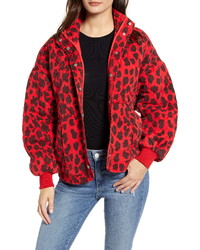 BLANKNYC Leopard Print Quilted Jacket