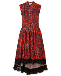 Koché Med Leopard Print Satin Dress