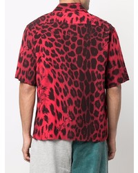 Aries Leopard Print Short Sleeve Shirt