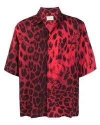 Aries Leopard Print Short Sleeve Shirt