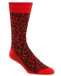 Red Leopard Socks