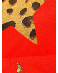 Bella Freud Leopard Print Star Jumper