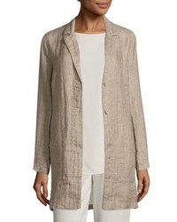 Eileen Fisher Organic Linen Long Jacket