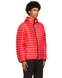 Stone Island Red Quilted Down Jacket