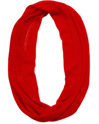 Neiman Marcus Cashmere Air Eternity Scarf Bright Red