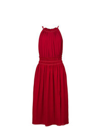 Red Linen Beach Dress