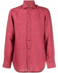 Barba Pointed Collar Button Up Shirt