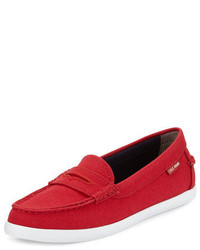 Cole Haan Nantucket Canvas Loafer Red