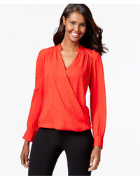 INC International Concepts Embellished Surplice Blouse Only At Macys