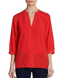 Joie Page Printed Silk Blouse