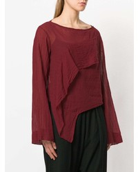 Lost & Found Rooms Long Sleeve Draped Blouse