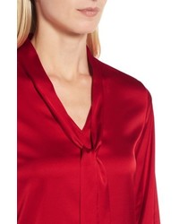 Chaus Long Sleeve Tie Neck Blouse