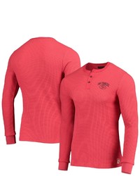 Junk Food Scarlet San Francisco 49ers Thermal Henley Long Sleeve T Shirt