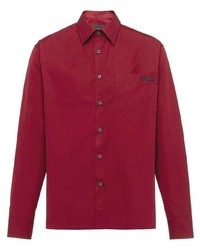 Prada Cotton Shirt With Mother Of Pearl Buttons