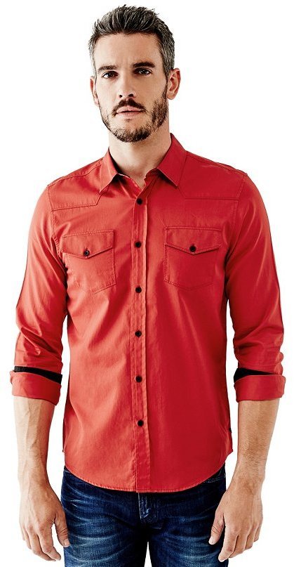 guess slim fit shirts