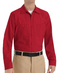 Red Kap Classic Fit Industrial Button Down Work Shirt