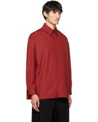 Lemaire Red Twisted Shirt