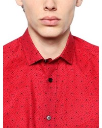 Saint Laurent Triangle Printed Cotton Poplin Shirt