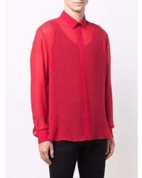 Saint Laurent Sheer Long Sleeve Shirt