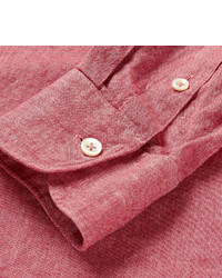 Incotex Slim Fit Linen And Cotton Blend Shirt