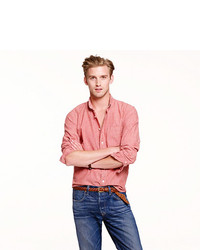 J.Crew Slim Japanese Chambray Shirt In Sunwashed Red