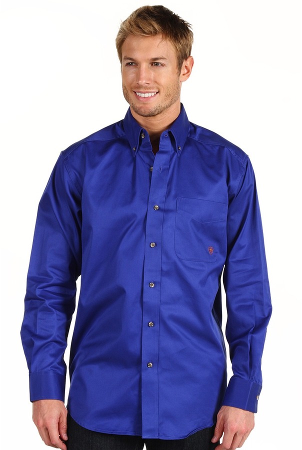 Ariat Solid Twill Shirt Long Sleeve Button Up, $49 | Zappos | Lookastic