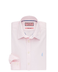 Thomas Pink Drake Plain Slim Fit Button Cuff Shirt