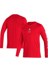 adidas Red Ajax Crest Long Sleeve T Shirt At Nordstrom