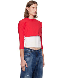 Alled-Martinez Red White Layered Long Sleeve T Shirt