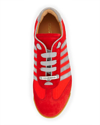 DSquared 2 Striped Low Top Sneaker Red