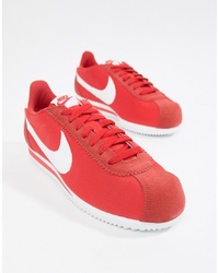 Nike Classic Cortez Nylon Trainers In Red 807472 604