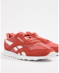 Reebok Classic Nylon Trainers In Red Cn4251