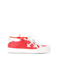 Off-White Lace Up Panelled Sneakers