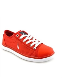 Nautica Seapoint Red Textile Sneakers Shoes