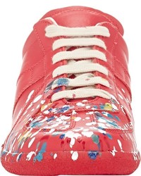 Maison Margiela Paint Splatter Replica Sneakers Red