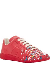 Maison Margiela Paint Splatter Replica Sneakers Red