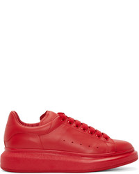 Alexander McQueen Red Larry Low Top Sneakers
