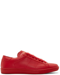 Saint Laurent Red Sl01 Low Top Sneakers