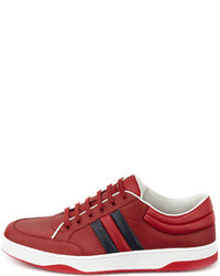 Gucci Ronnie Leather Low Top Sneaker Red