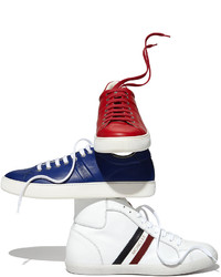 Moncler Vincent Low Top Leather Sneaker Red