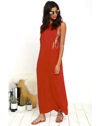 Obey Benny Red Maxi Dress