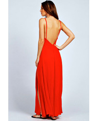 Buy Boohoo Basic Strappy Maxi Dress In Red