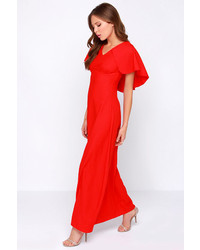 Glamorous Long Story Short Red Maxi Dress