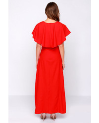 Glamorous Long Story Short Red Maxi Dress